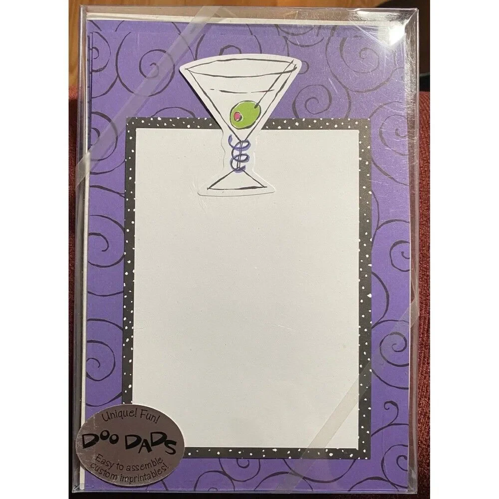Invitations & Envelopes 2) boxes of 10 Martini Design Party Celebration